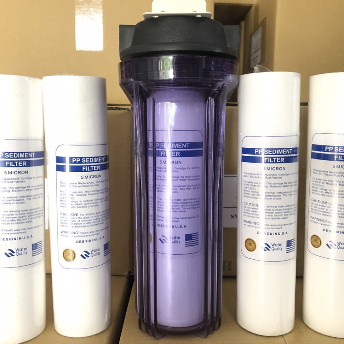 Bộ lọc nước máy phun sương (cốc trong zen 13+giá đỡ + 1lõi thô)