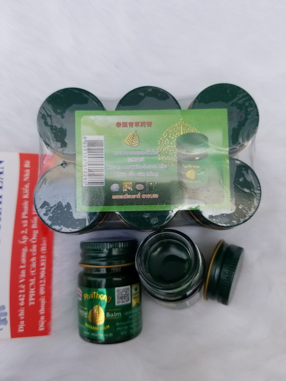 Lốc 6 chai Dầu cù là massage balm lá bồ đề Thái Lan 15 gram