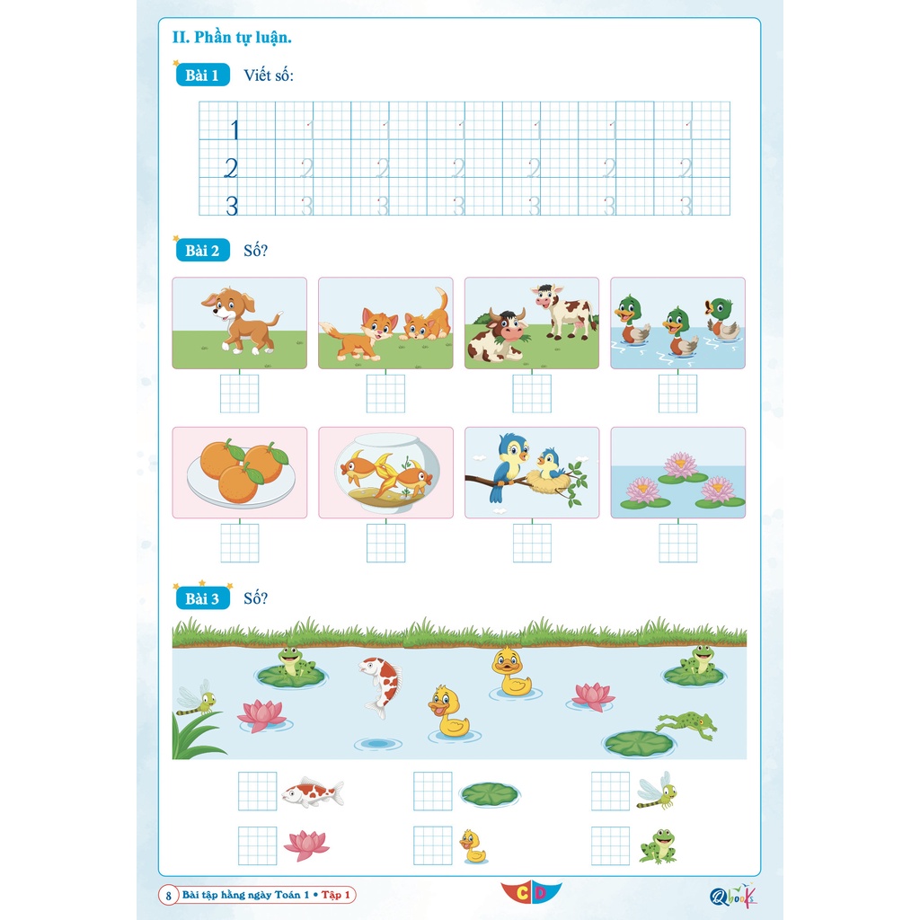 Sách - Bài Tập Hằng Ngày Toán Lớp 1 - học kì 1 - Cánh diều