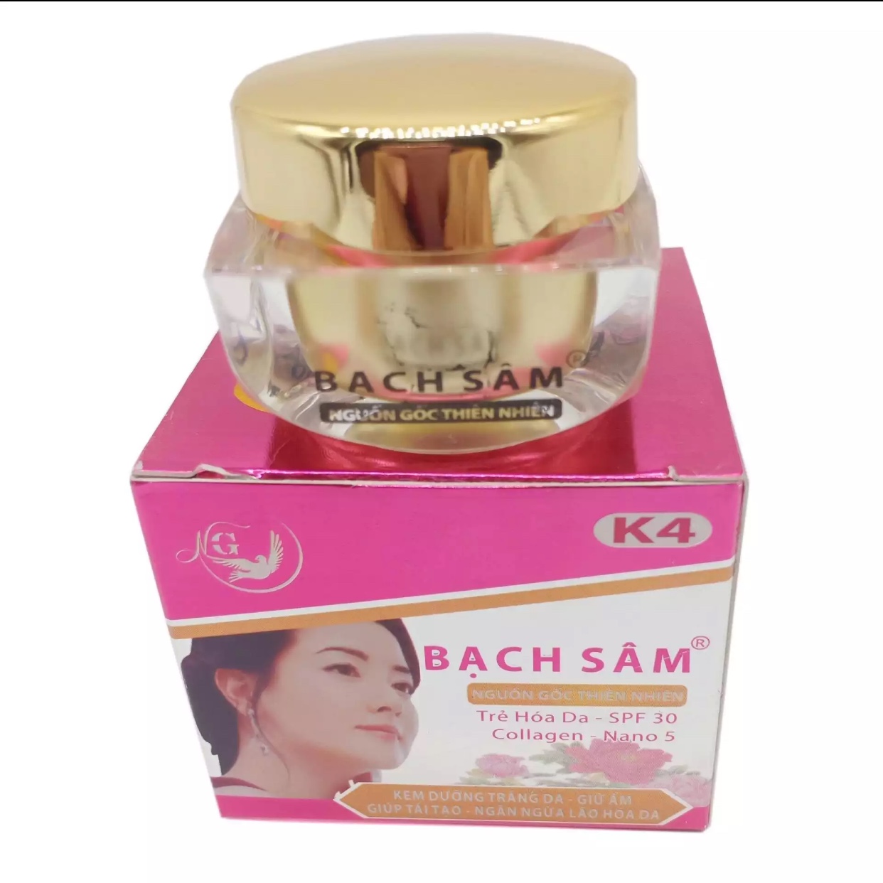 [HCM]KEM TRẮNG DA GIỬ ẨM TÁI TẠO BẠCH SÂM K4