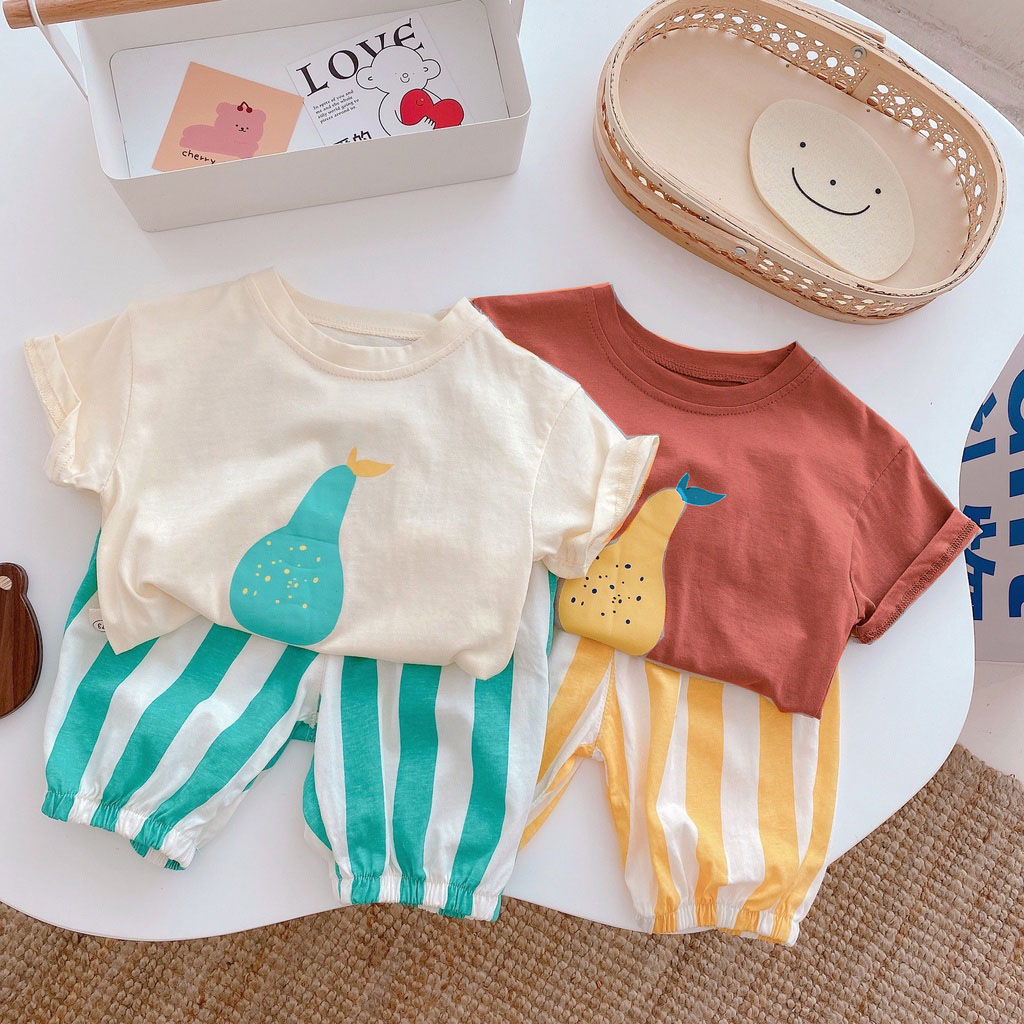 [Hoàn tiền  6%] Đồ bộ bé trai và đồ bộ bé gái in hình quả bơ QATE878 - đồ bộ cho bé trai và bé gái TB233