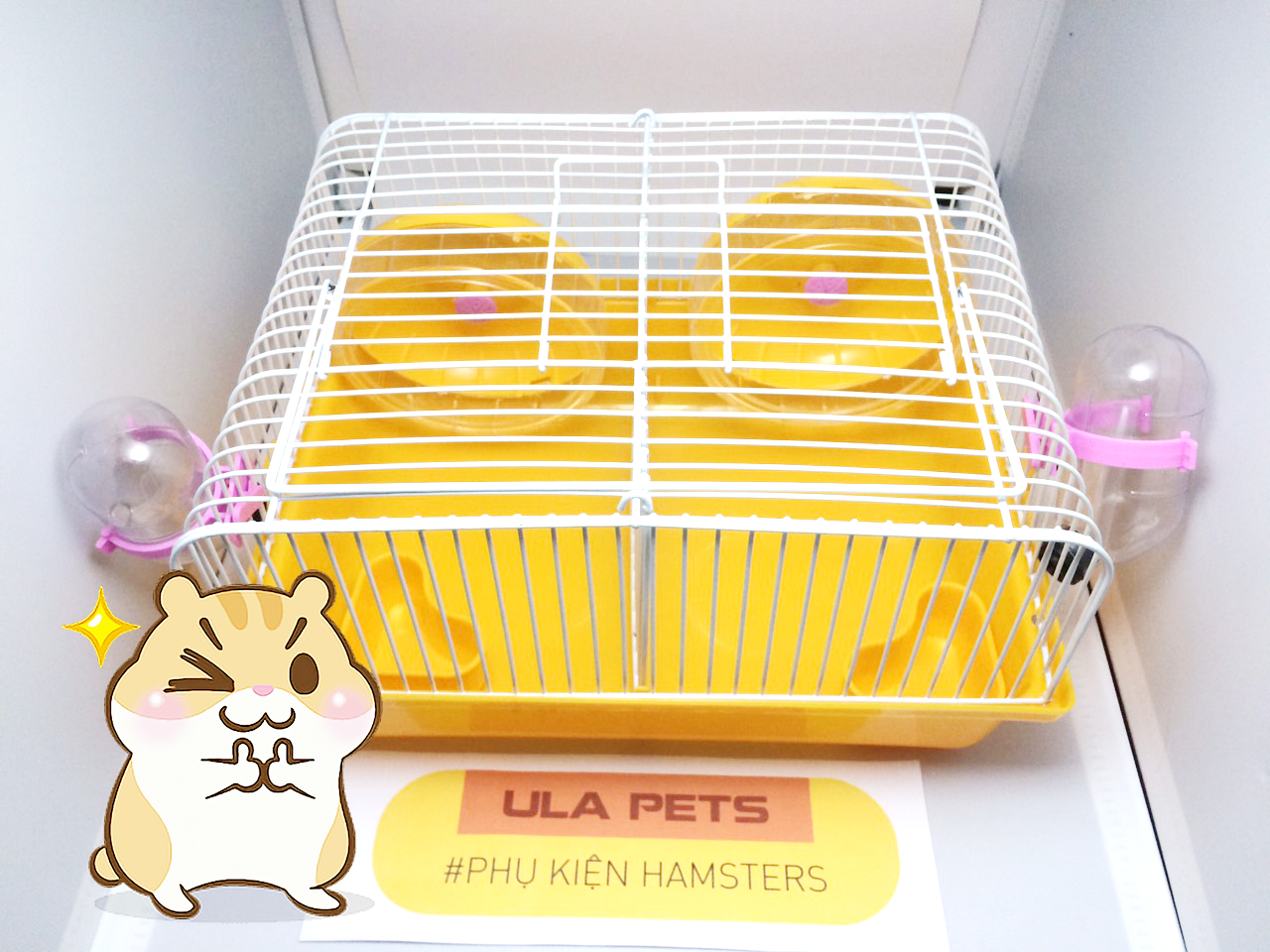 Lồng hamsters ngăn đôi, dùng tách đẻ - Ula Pets