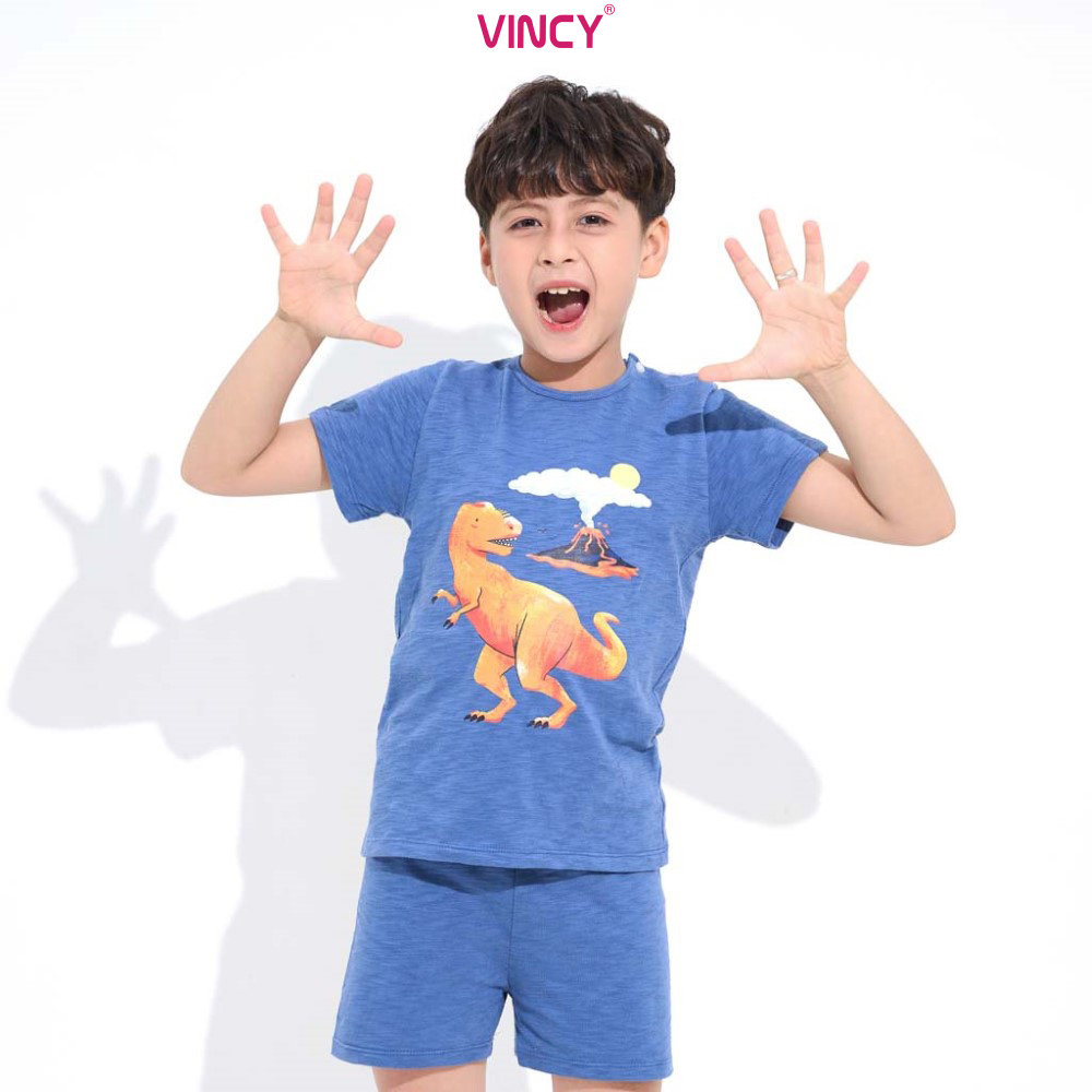 Bộ đồ short thun bé trai vincy thoáng mát sst032w11