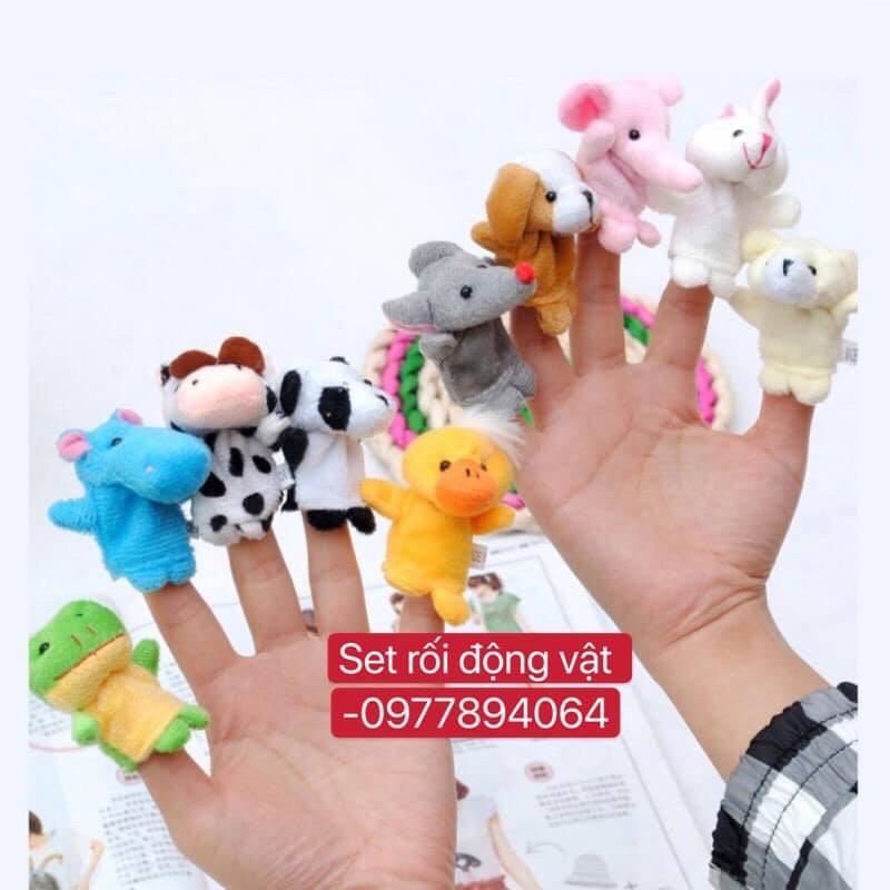 Giáo cụ dạy học - Set 10 rối động vật - Finger Puppet
