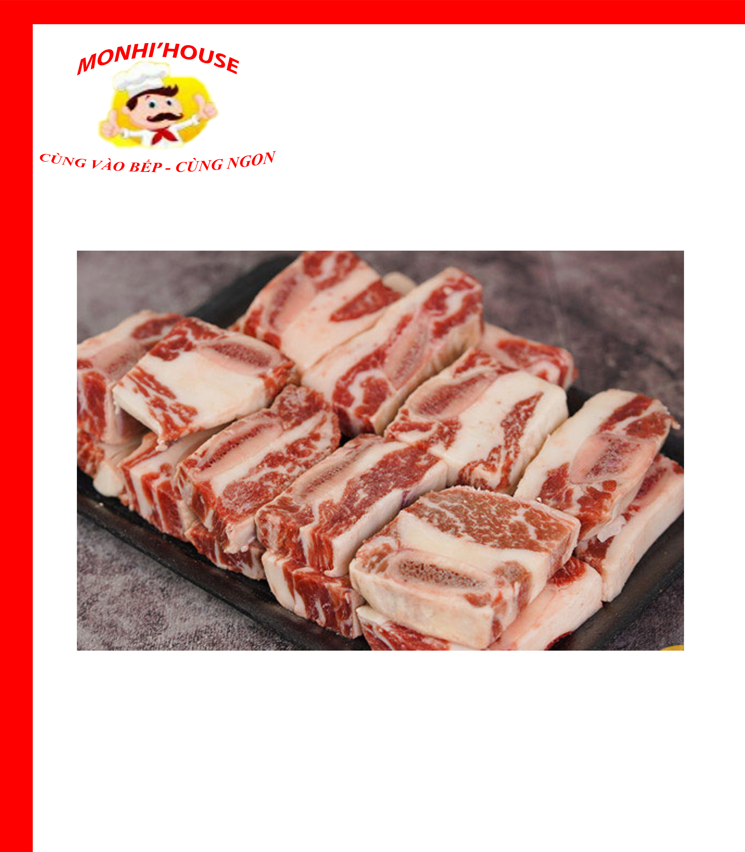 1Kg Sườn Sụn Ức (hầm, canh, nấu bún,nướng, om, ...)