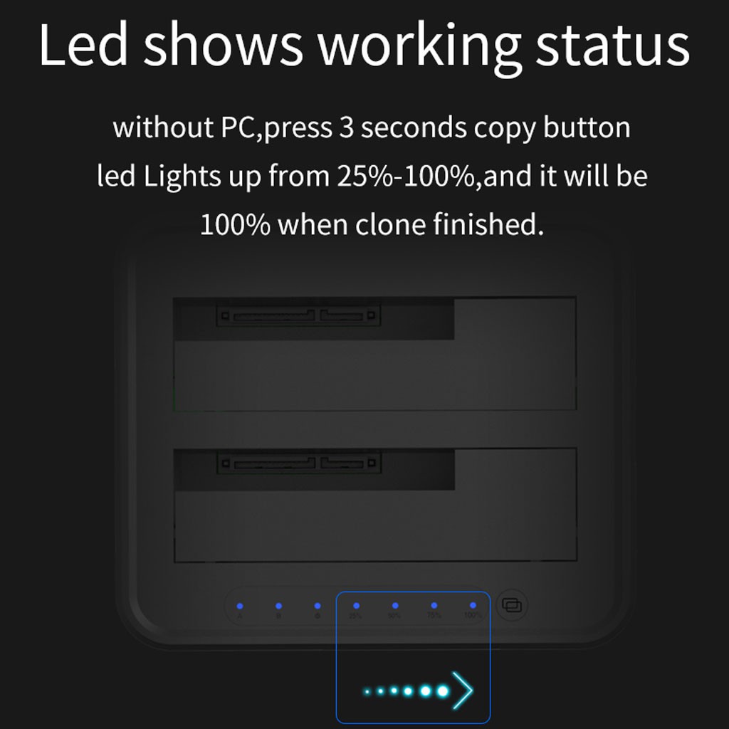 DOCK HDD BLUEENDLESS HD07A Sata 2.5”+3.5” USB 3.0 (Hỗ trợ đến 10T)
