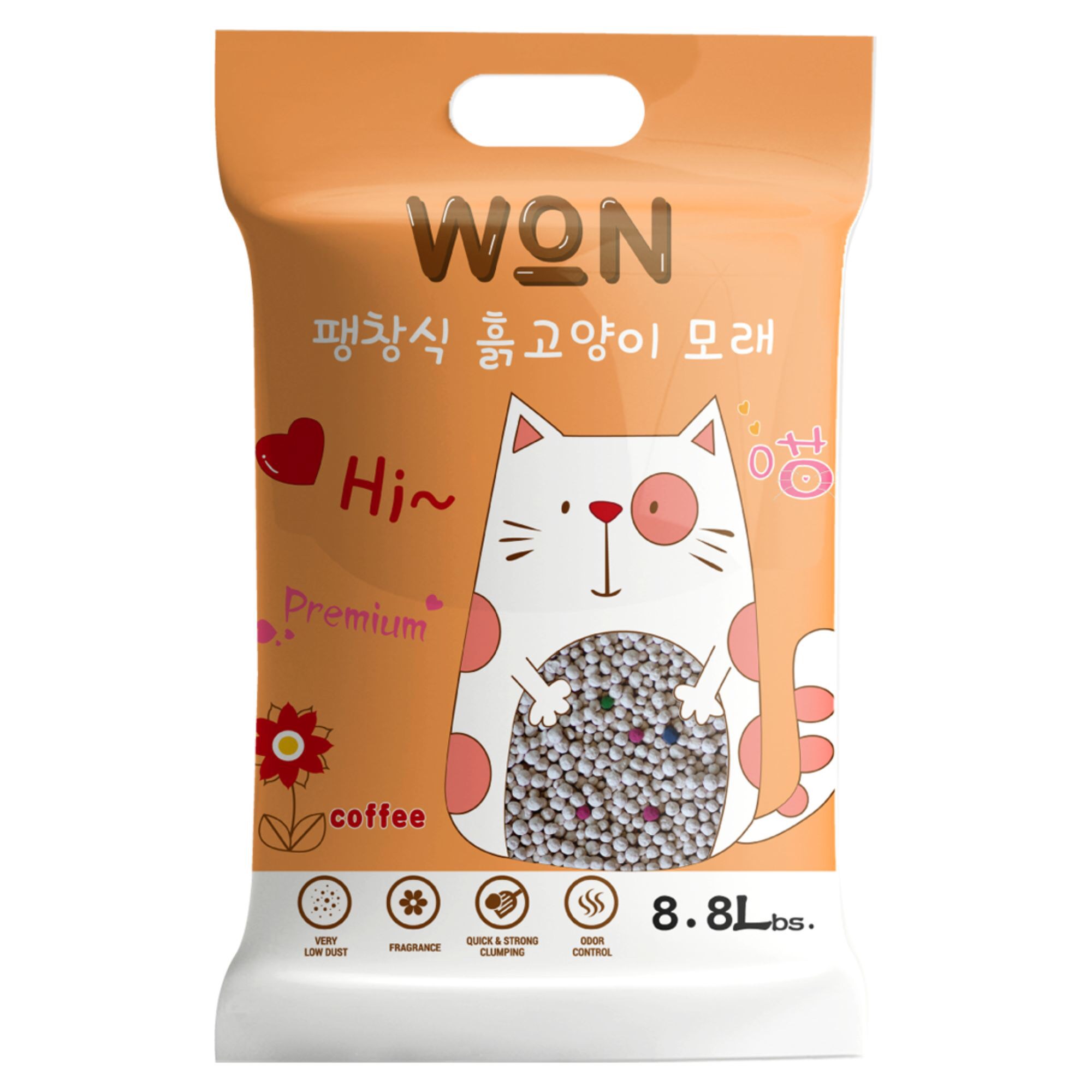 Cát vệ sinh đất sét cho mèo Won 8L