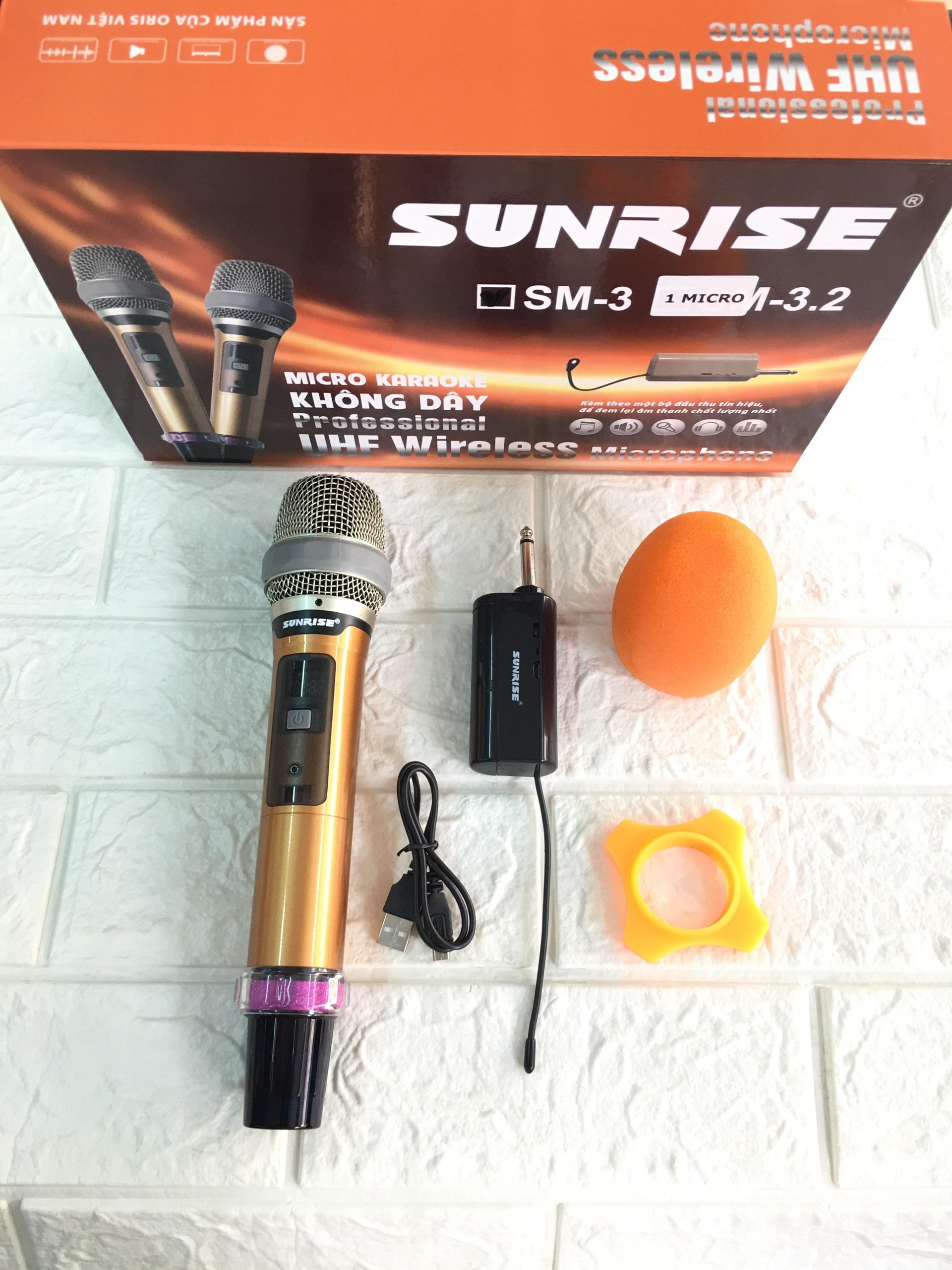 Micro không dây sunrise SM-3 loại 1 mic