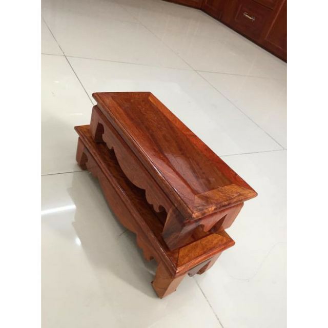 Đế Kê Khung Ảnh Thờ gỗ Hương cao cấp ngang 40cmx cao 10cm