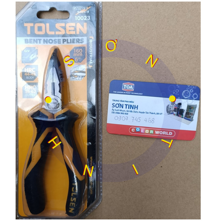 Kìm nhọn cong 6 inch (công nghiệp) Tolsen 10023