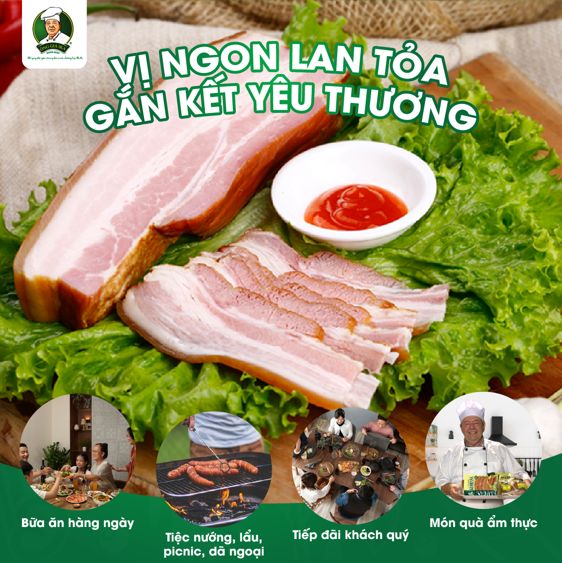 [ Chỉ giao HCM & Hà Nội] Ba chỉ hun khói 300g Ông già Ika