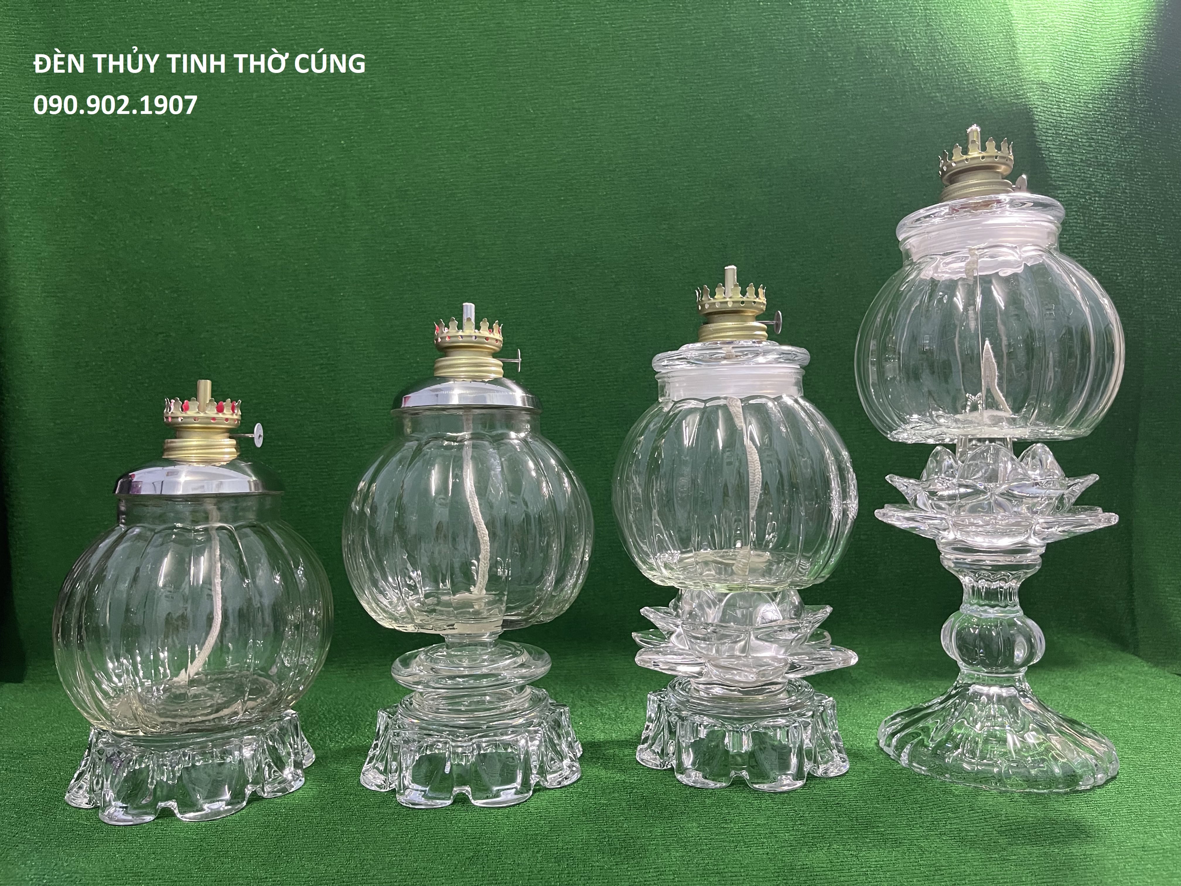 ĐÈN THỦY TINH THỜ CÚNG - BÍ TÀN