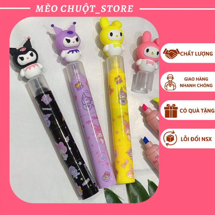 Bút dạ quang gồm 3 bút nhỏ hình kuromi