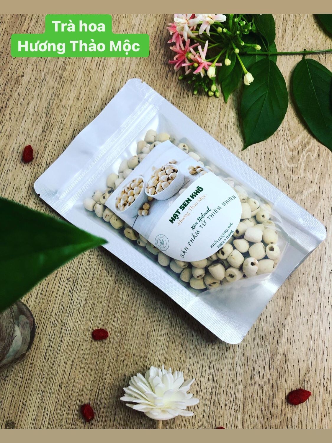 Hạt Sen khô Đồng Tháp 1kg - Trà Hoa Natural
