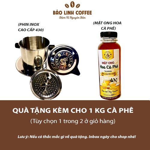 Cà Phê Nguyên Chất BL55 Thành Phần 50% Robusta+50% Arabica Rang Mộc Pha Phin, Pha Máy