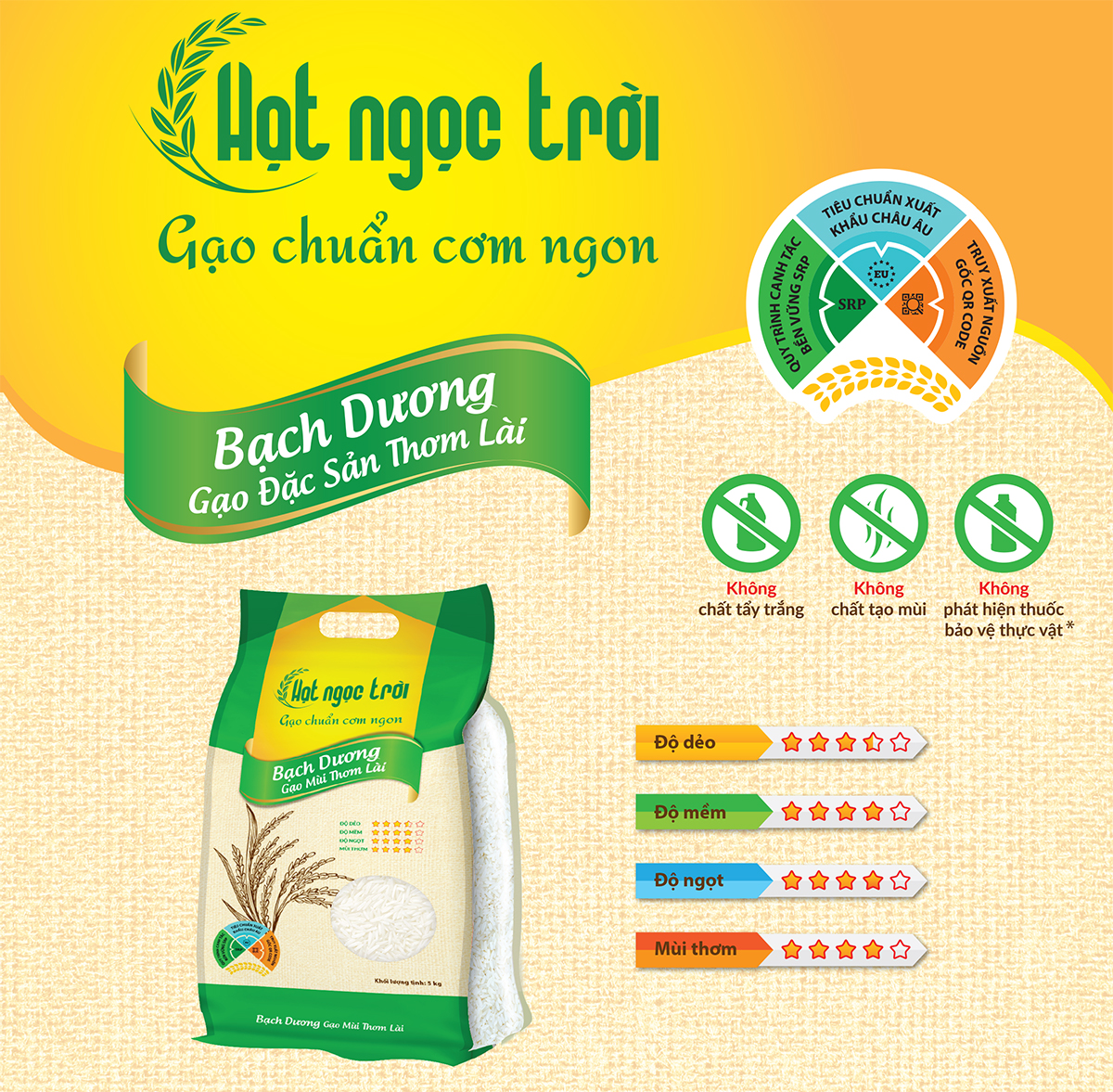Gạo Hạt Ngọc Trời Bạch Dương