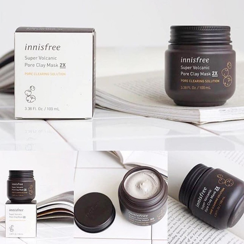 Mặt nạ đất sét Super Volcanic Pore Clay Mask 2X Innisfree