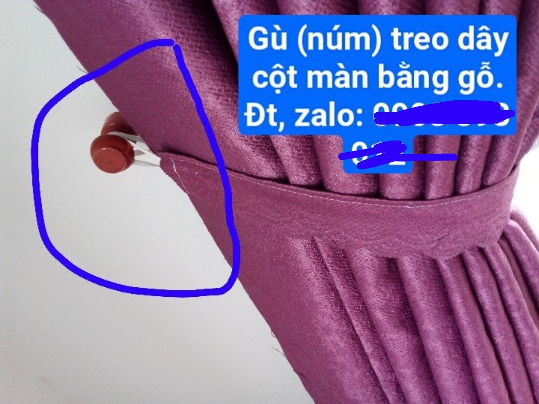 [HCM]Gù (Núm) Treo Dây Cột Màn Cửa Màu Trắng