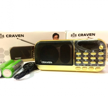 [HCM]Máy nghe pháp nhạc mp3 loa thẻ nhớ Craven CR 836/836S đài FM đèn pin siêu trâu. Loa nghe niệm phật nghe nhạc  thẻ nhớ đài FM