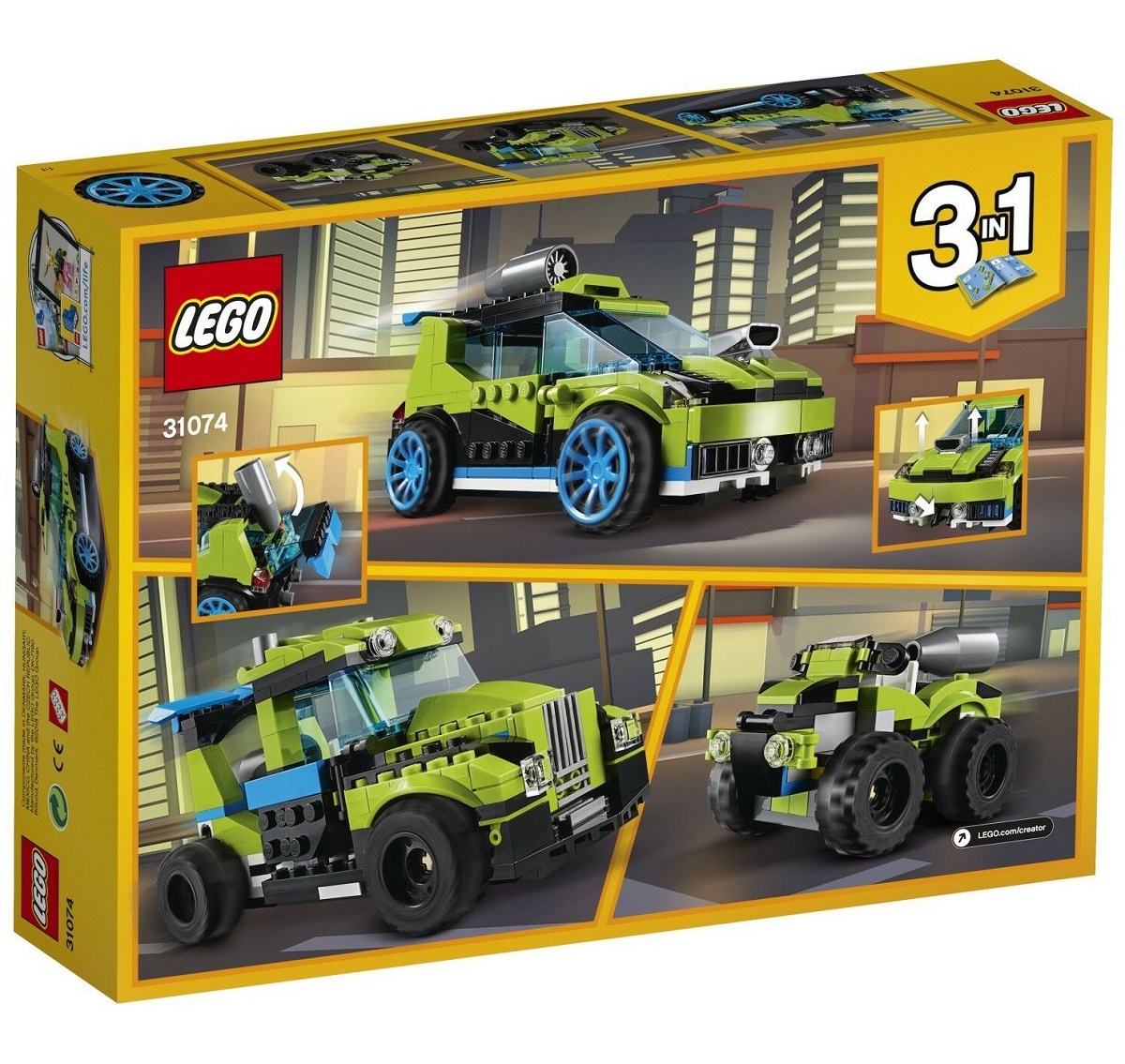 Bộ lắp ráp Xe Đua Động Cơ Tên-Lửa - LEGO Creator 31074 (241 Chi Tiết)