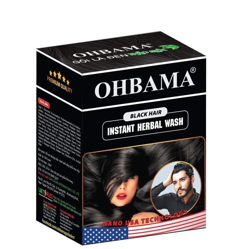 Gội là đen Ohbama - Gói lẻ - Thành phần từ thảo dược