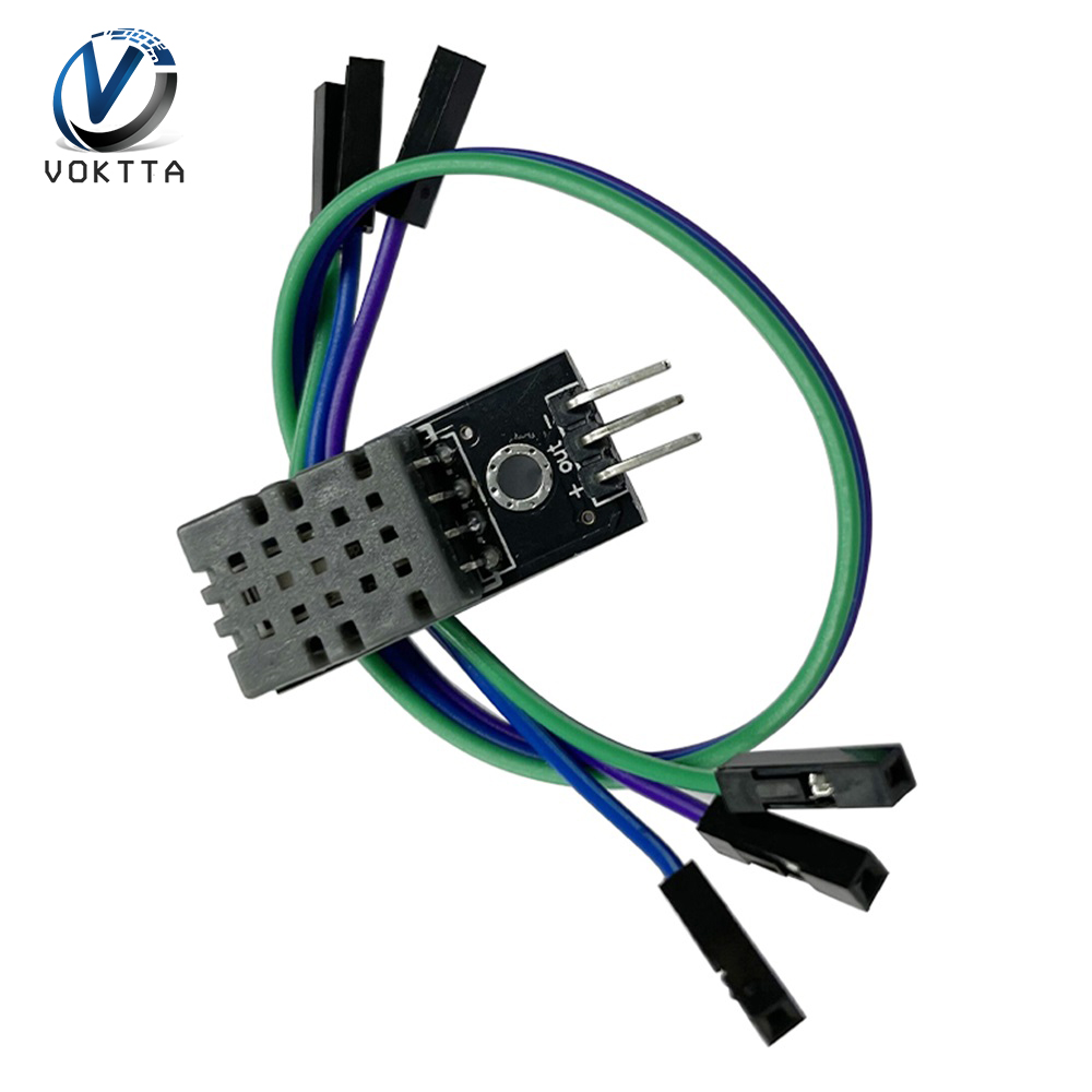 Voktta Dht11 Mô-đun cảm biến độ ẩm nhiệt độ Kỹ Thuật Số Nhiệt Độ Độ Ẩm Cảm Biến 3.3V-5V Với Dây Cho Arduino Raspberry Pi 2 3