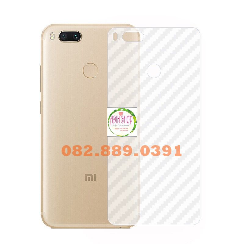 Miếng dán mặt lưng xiaomi mi 8/ mi a2/ mi 6x skin carbon