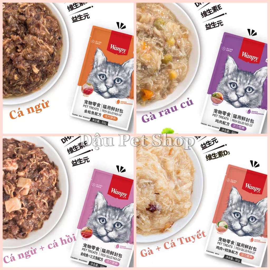 [Combo 10 Pack] Pate Wanpy 80g for Cats