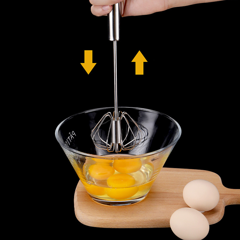 Cây đánh trứng cầm tay inox, Dụng cụ đánh trứng tự động, Dụng cụ đánh trứng bằng tay, Dụng cụ nhà bếp, Dụng cụ đánh sữa, Đồ dùng làm bánh-HAUSE