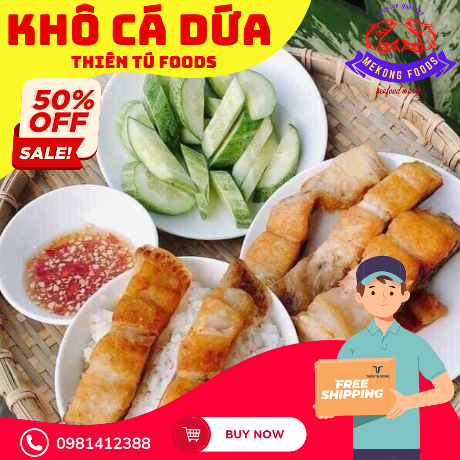 Khô cá dứa lạc 1kg , phi lê không xương 1kg ngon miệng vừa ăn/thịt dày thơm ngon không chất bảo quản seavina foods