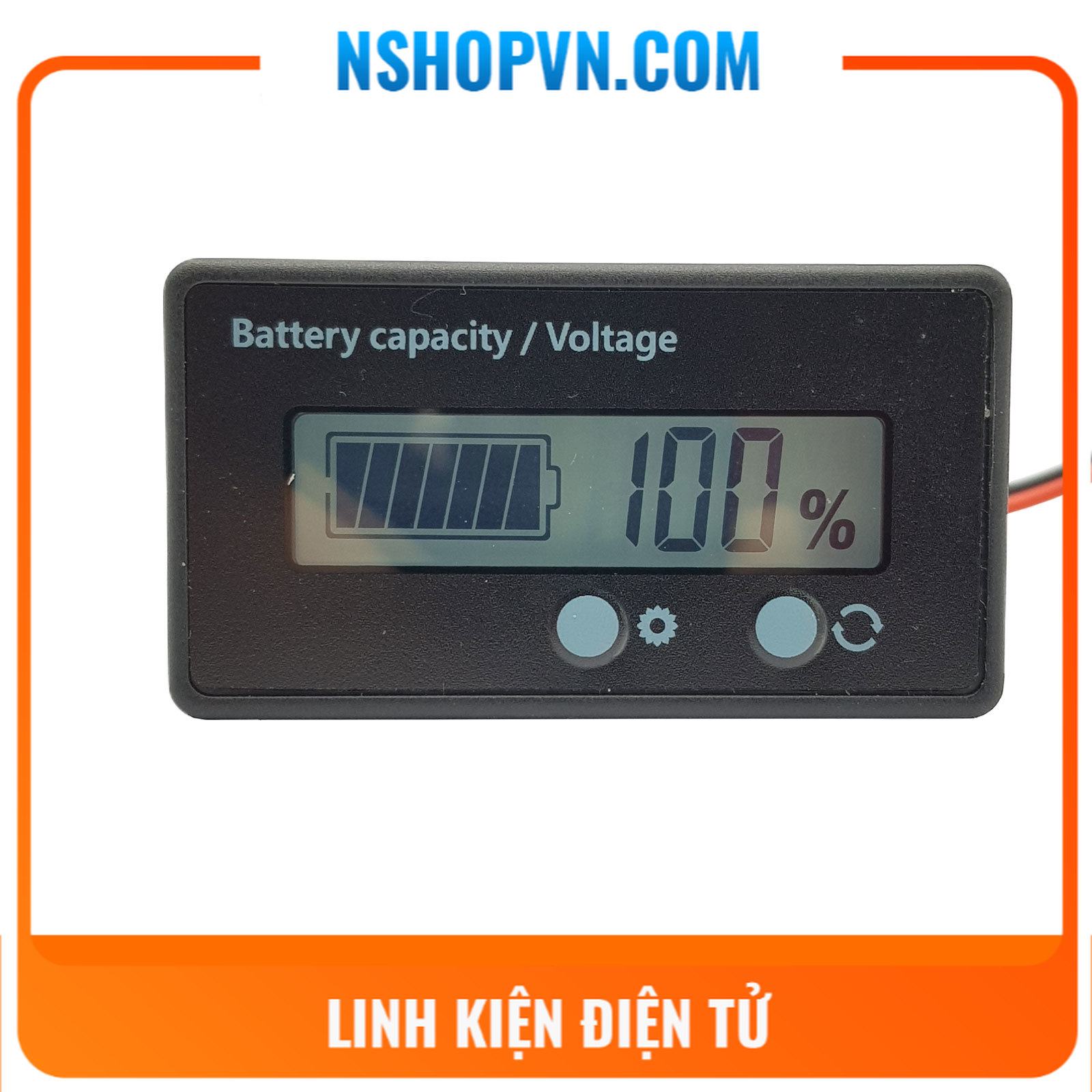 Đồng hồ hiển thị điện áp dung lượng pin đa năng