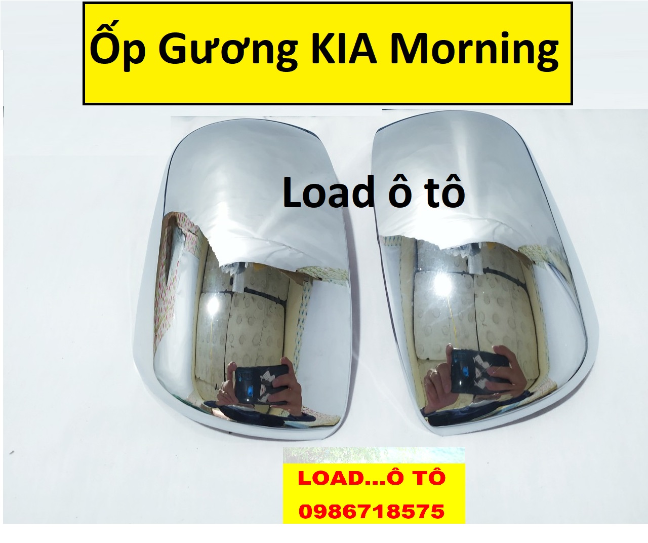 Bộ ốp gương xe kia morning 2014-2020 mạ crom cao cấp