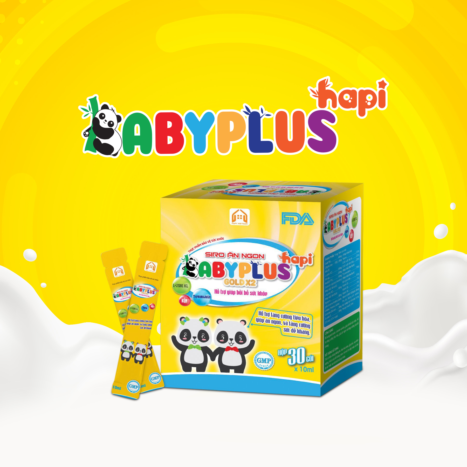 COMBO 10 GÓI SIRO ĂN NGON BABYPLUS HAPI