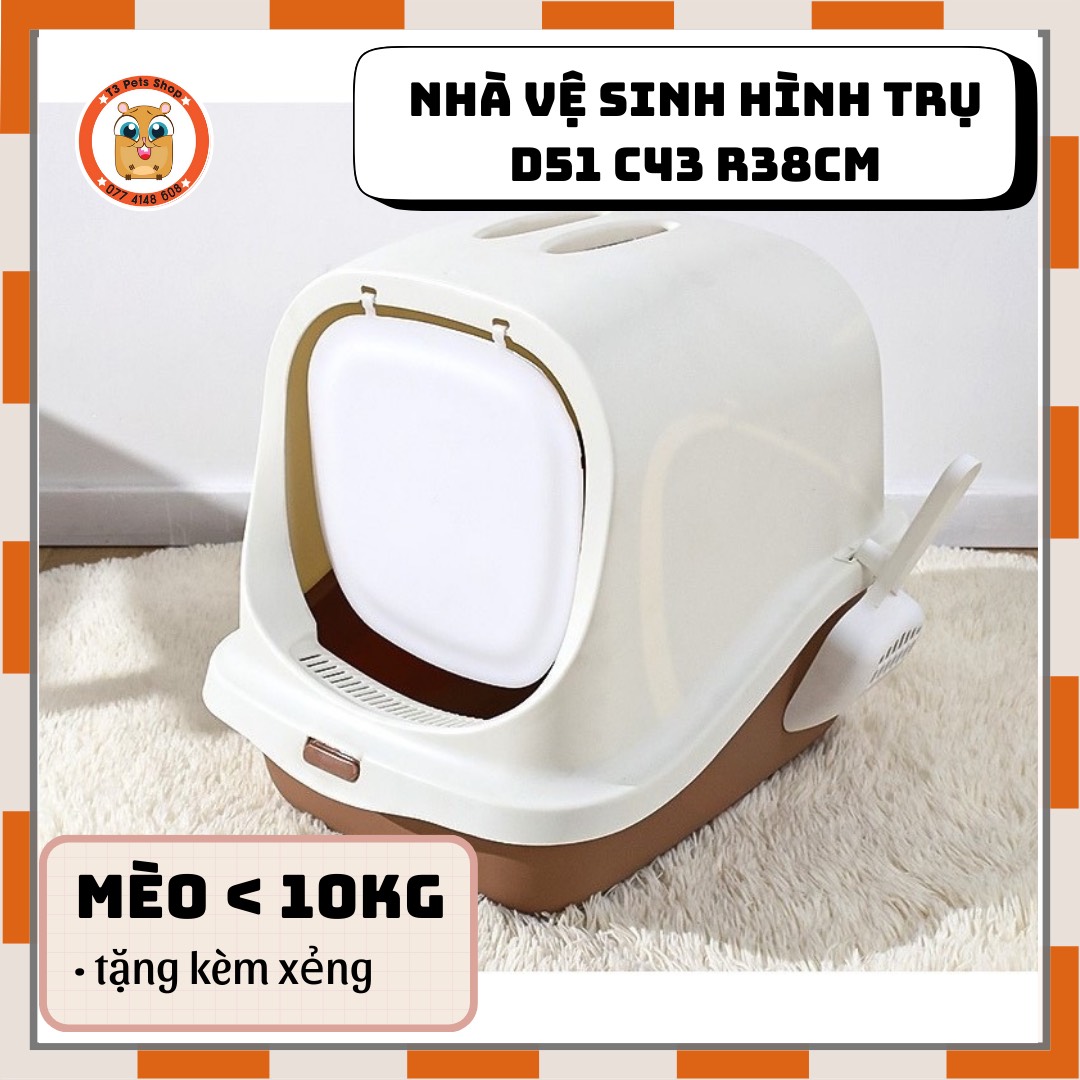 Nhà vệ sinh mèo hình trụ cho mèo - T3 PETS SHOP