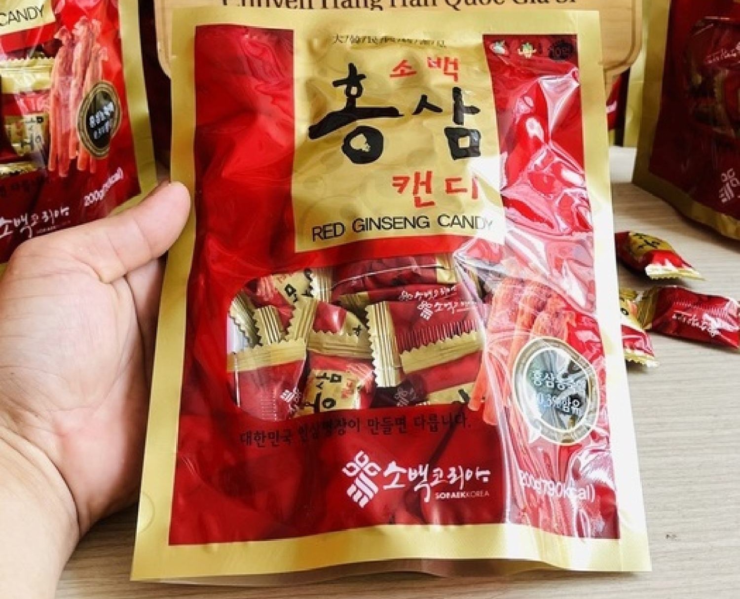 Kẹo hồng sâm sobaek hàn quốc gói 200g