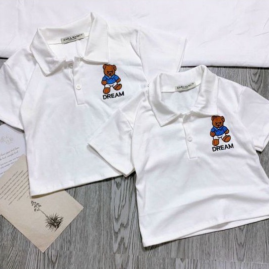 Áo Thun Cổ Be Polo Thêu Dream Gấu.