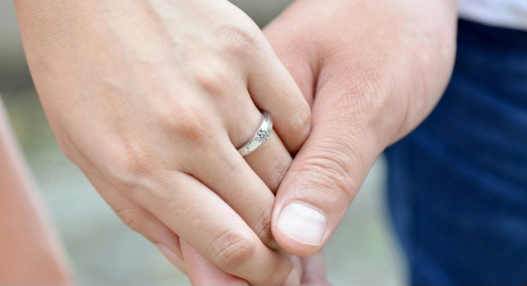 Nhẫn đôi Bạc Hiểu Minh nc086 mãi mãi tình yêu