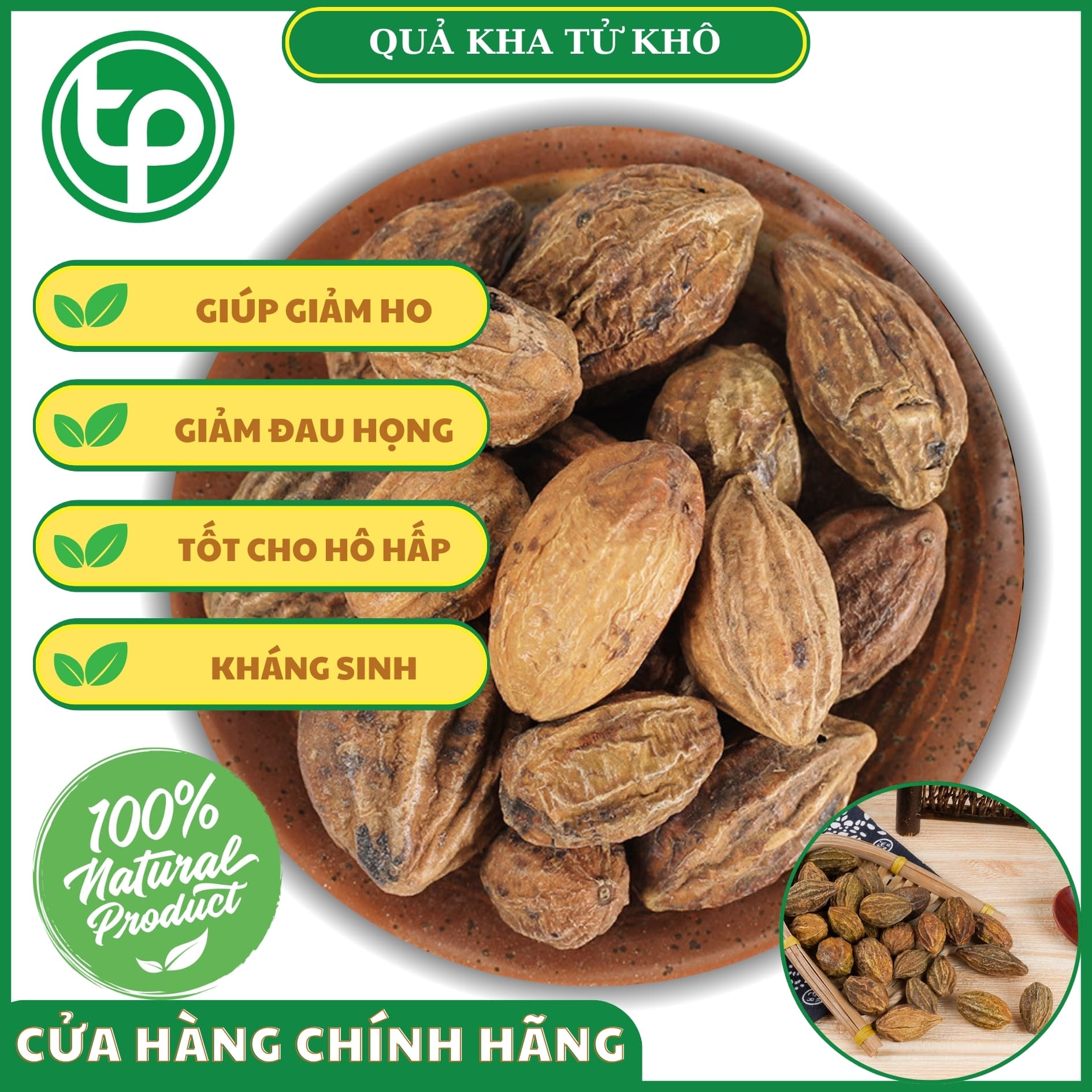 Quả kha tử khô Tấn Phát 1kg - Thảo Dược Tấn Phát