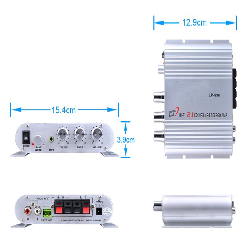 Amly Mini 838 Amply Mimi Lepy 838 12V -Dc2392