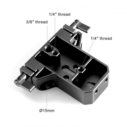 SmallRig Baseplate with Dual 15mm Rod Clamp – 1674