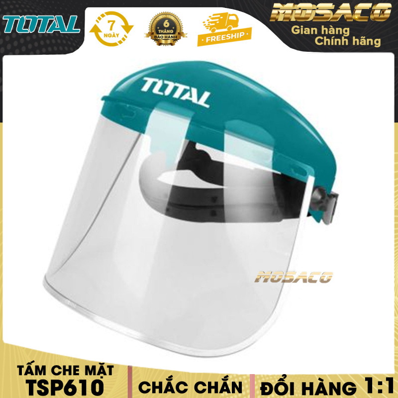 Giá bán Tấm che mặt TOTAL TSP610 thiết kế độc đáo. Mặt nạ chống covid giúp bảo vệ mặt và mắt người lao động khi phải tiếp xúc môi trường nguy hiểm hạn chế rủi ro mà công việc hàn cắt mang lại tiện lợi dễ sử dụng -MOSACO