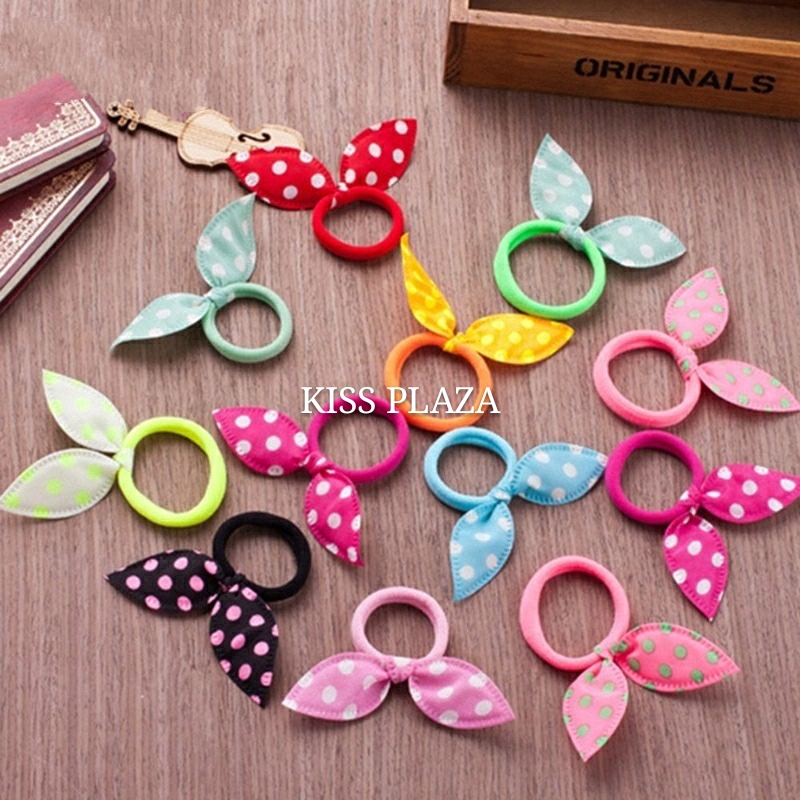 SET 5 CÁI KHÁC MÀU BUỘC TÓC TAI THỎ XINH XẮN SHOP KISS PLAZA