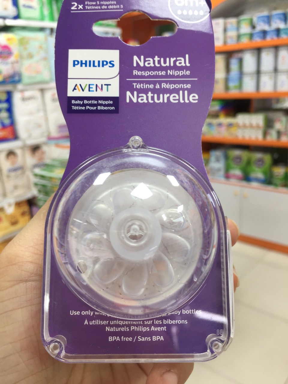 [ Set 2 núm ti ] Núm ti thay thế bình sữa Philips Event Natural siêu mền đủ các size