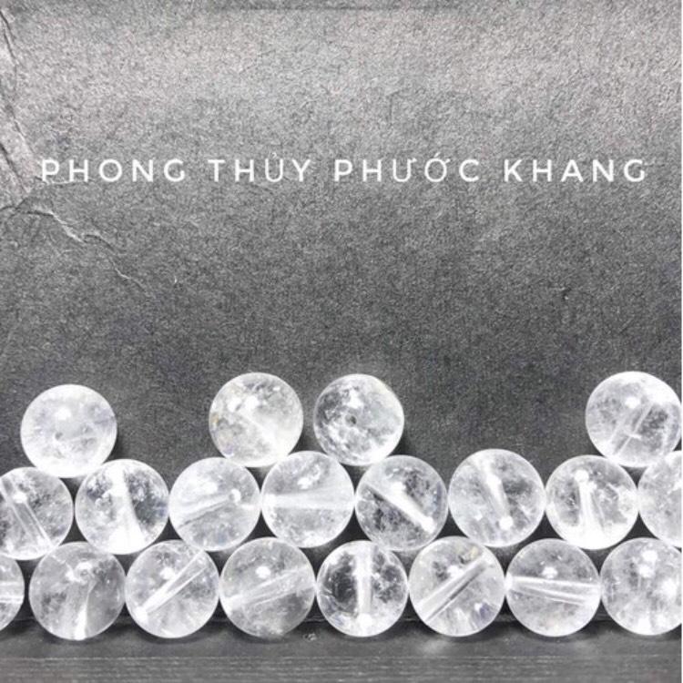 Combo 5 hạt đá thạch anh ưu linh trắng cỡ hạt 10mm