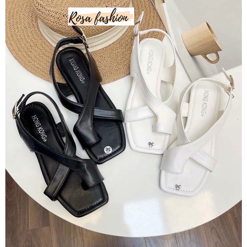 Sandal xỏ ngón da mềm êm chân( hậu xỏ ngón)