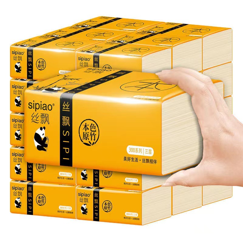Khăn giấy Sipao Gấu trúc- Hàng nội địa (gói 300 tờ)