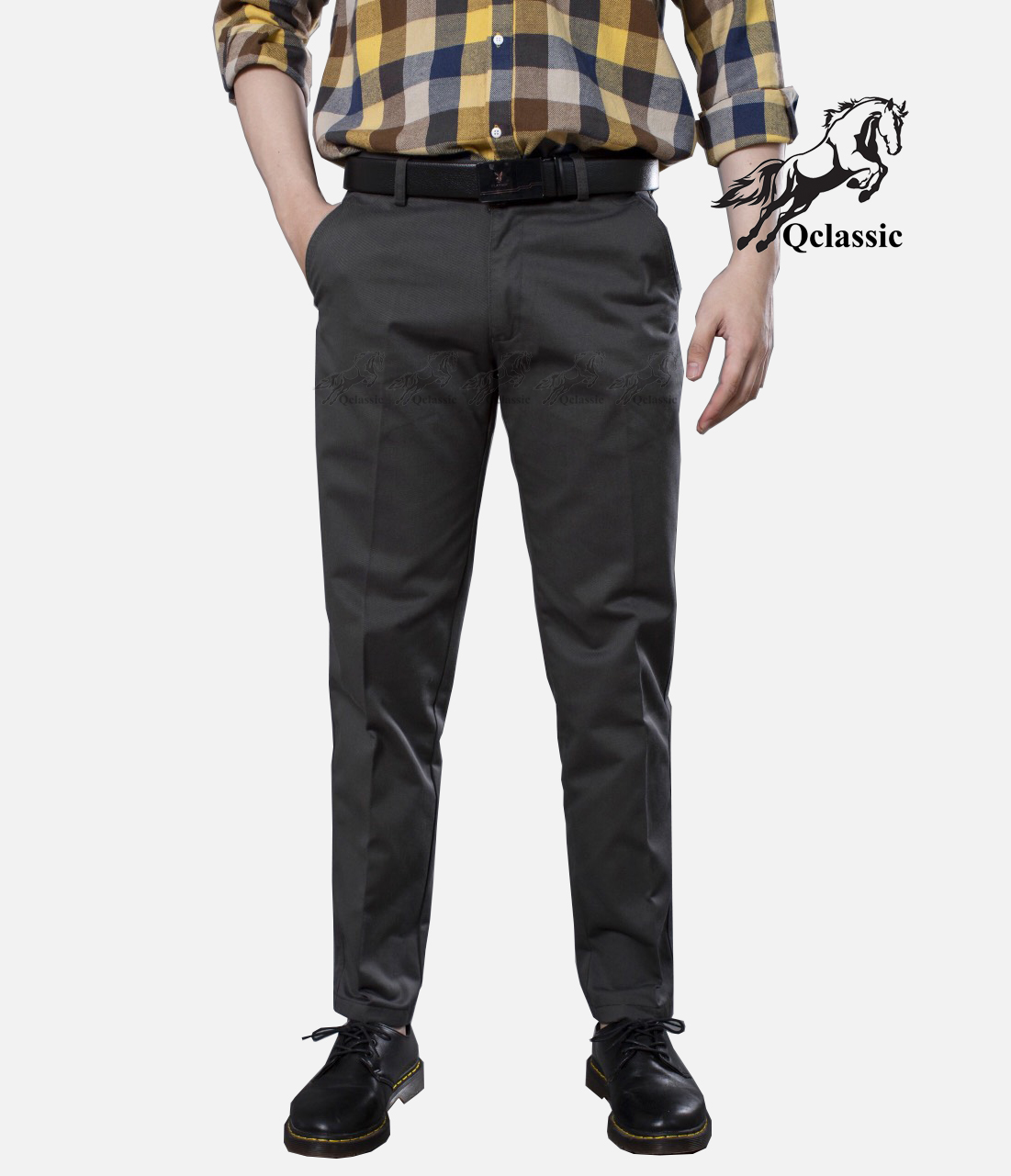 Quần kaki nam trung niên chất vải kaki dày dặn form ống rộng thanh lịch, sang trọng