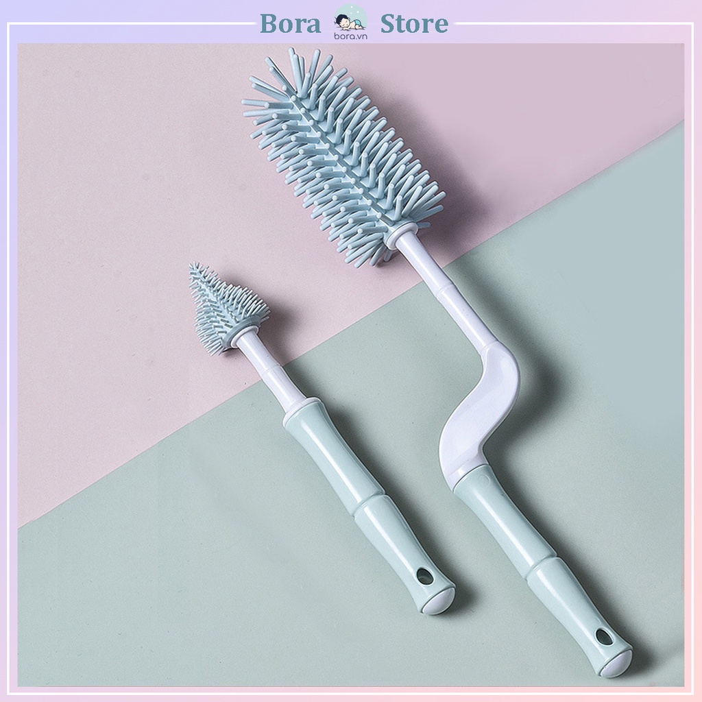 Bộ Cọ Bình Sữa Silicon Cao Cấp 3 Chi Tiết Cho Bé