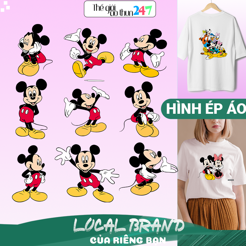 [Hình ủi, ép nhiệt] Hình ủi Mickey M12 dành cho trẻ em