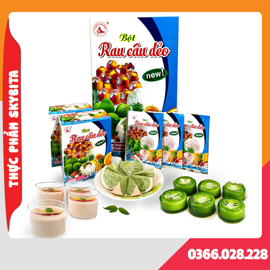 Bột rau câu dẻo [gói 10gr] - làm thạch dẻo topping